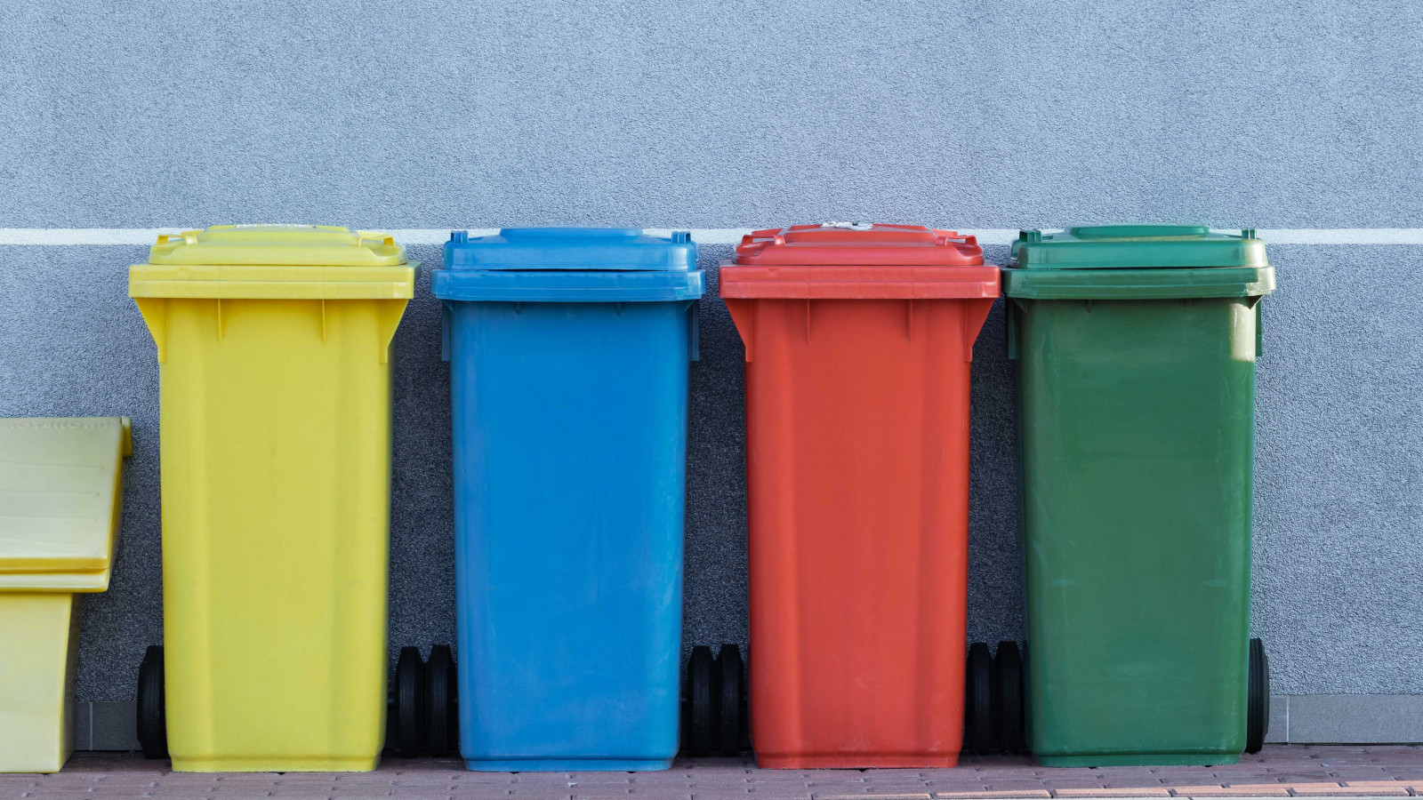 sustainable coloured bins recycling