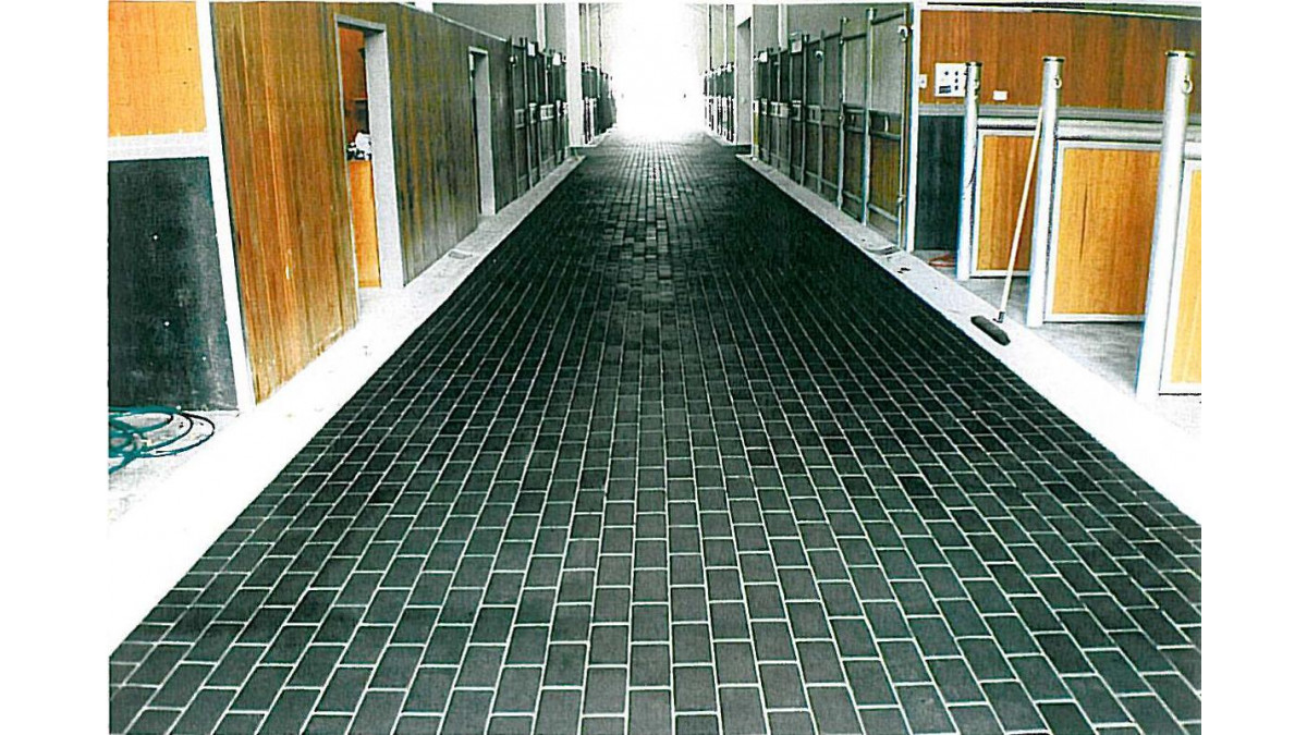 Burgess rubber pavers in a Waitako stable.