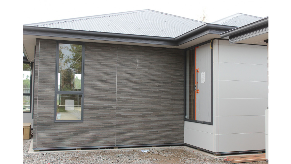 Under construction – the first Designer Series house on TC3 land in Christchurch. 