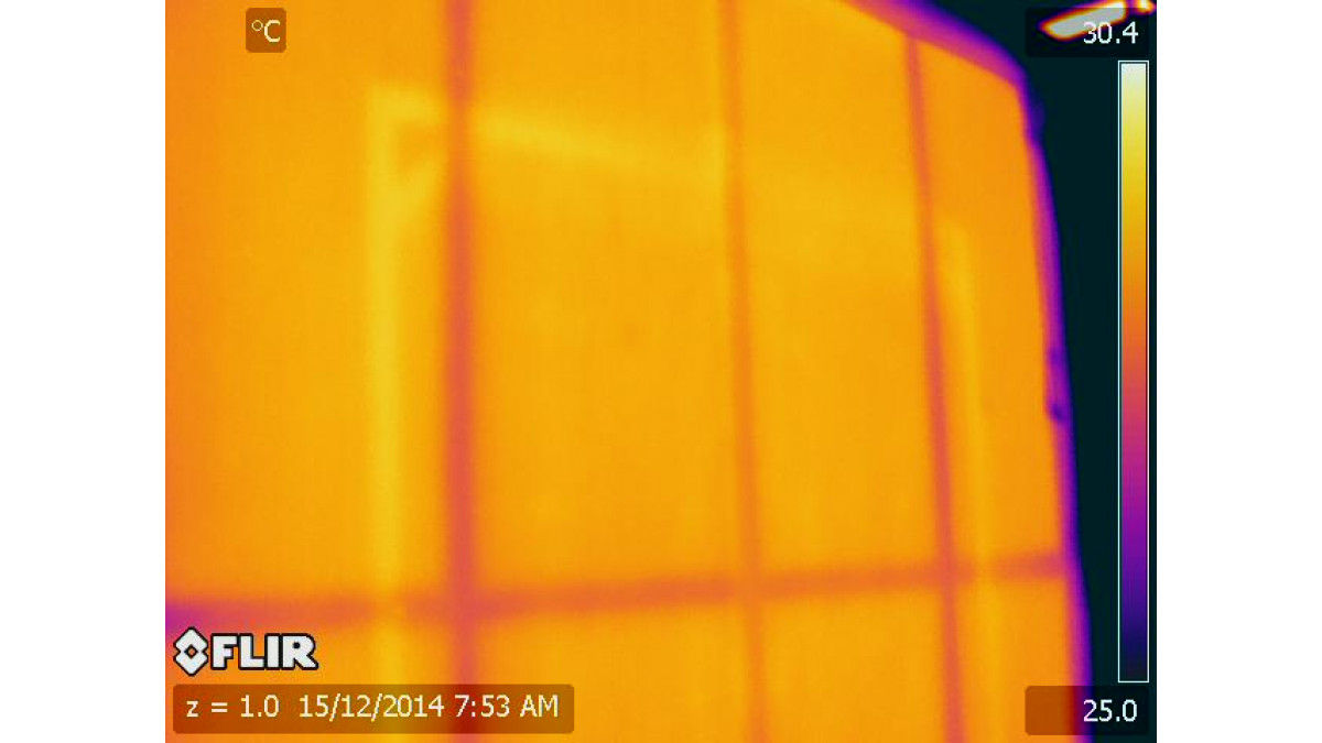 Thermal imaging of Mammoth Airlay Insulation installed.