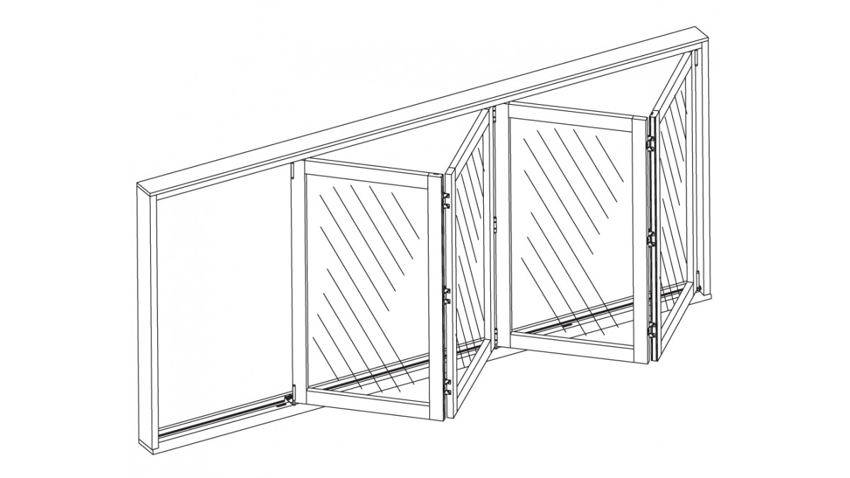 Brio Weatherfold Window 20 line drawing