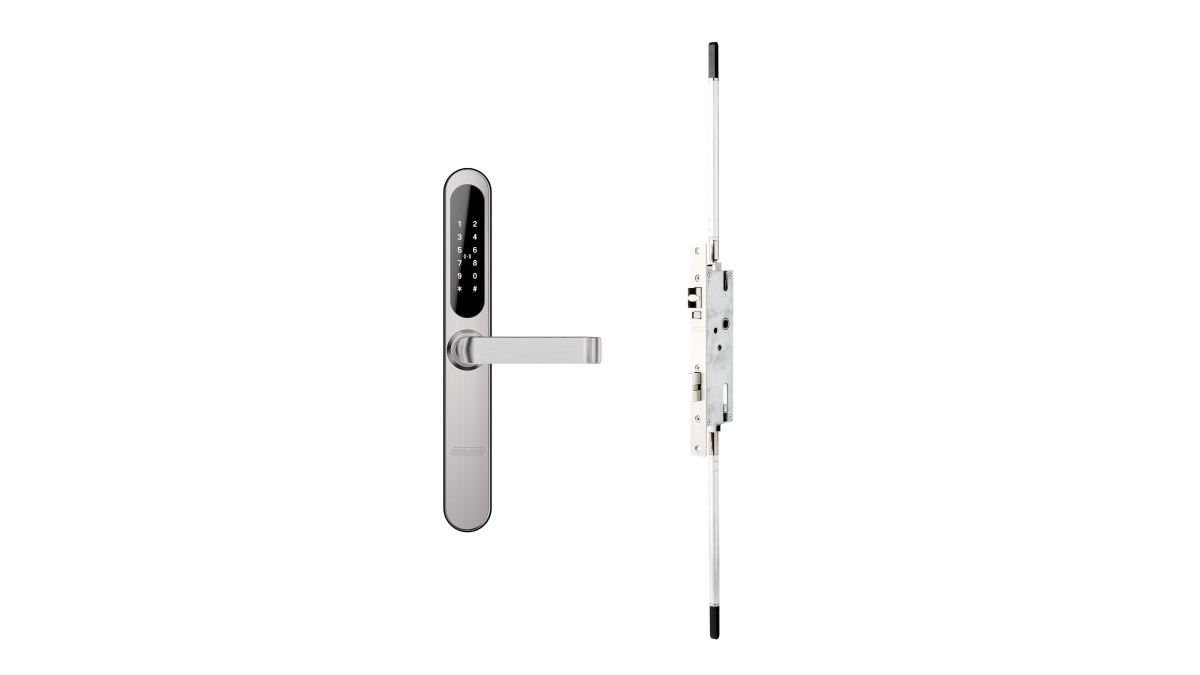 Artus Narrow Profile Multipoint Smart Lock 40mm Backset Satin Nickel Plate