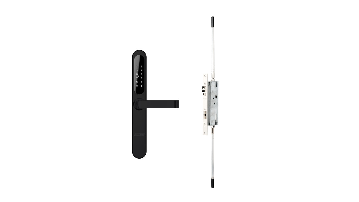 Artus Narrow Profile Multipoint Smart Lock 60mm Backset Matte Black