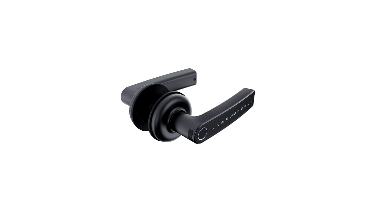 Schlage Ascent Smart Lever Right Angle Black