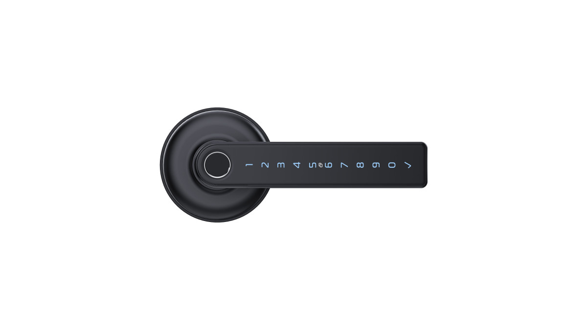 Schlage Ascent Smart Lever front on Black