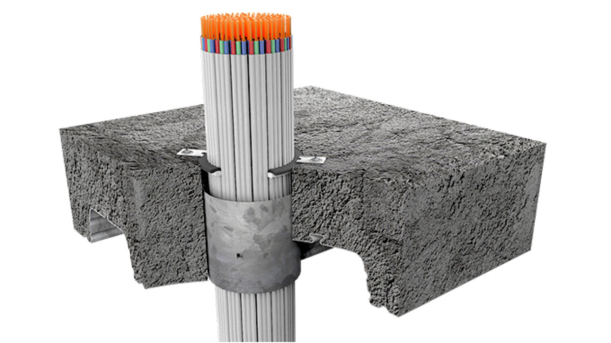 DIFC TPS Cable bundle through composite floor passive fire protection