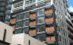 Queens Residences   Skyrail A (Solid) Series   Orange profiled solid panel with bespoke framework fixing
