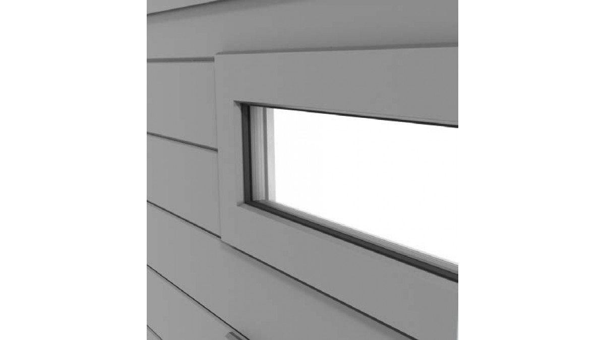 Contemporary flat faced glazing bead is used
