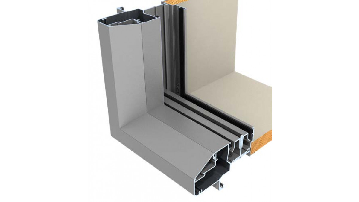 The Slidemaster track has a flush sill single slider shown.