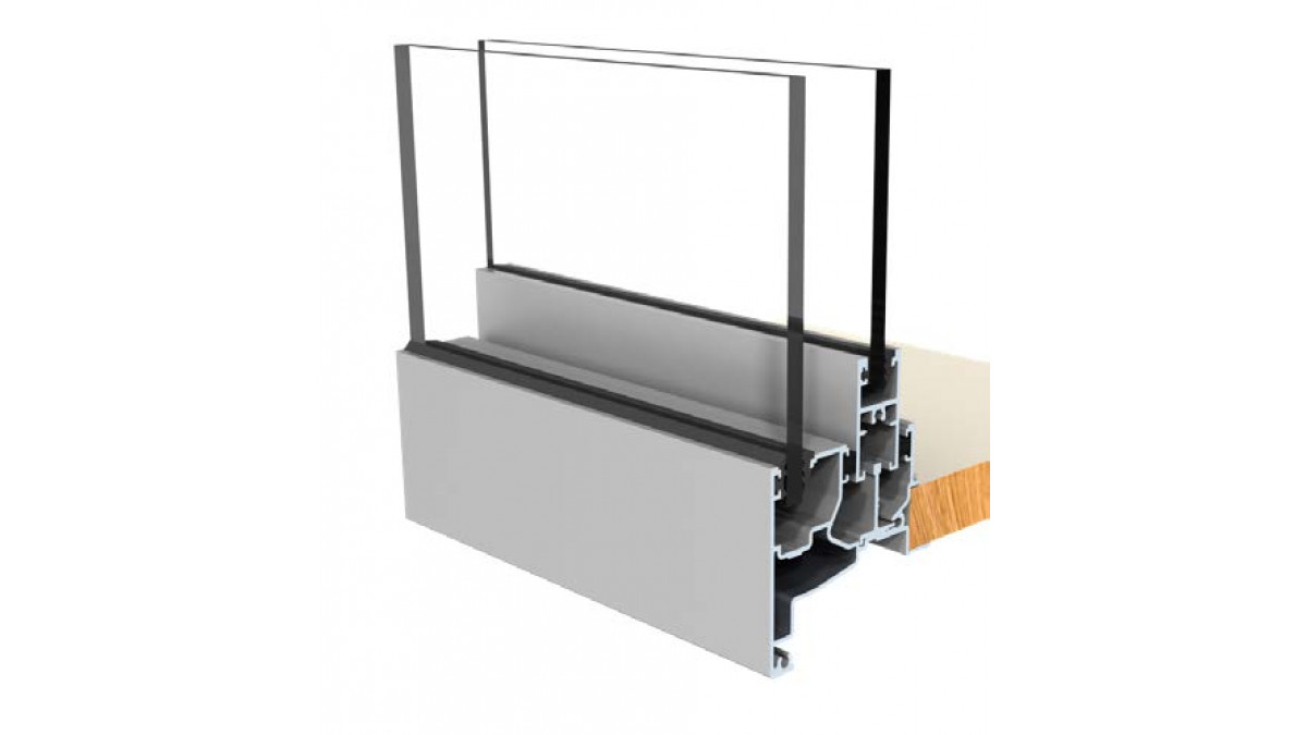 The Slimline sliding window as with the Slidemaster slides on the inside.