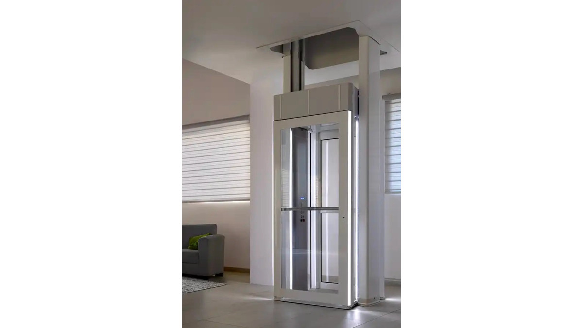 Savaria Through floor lift with lights on
