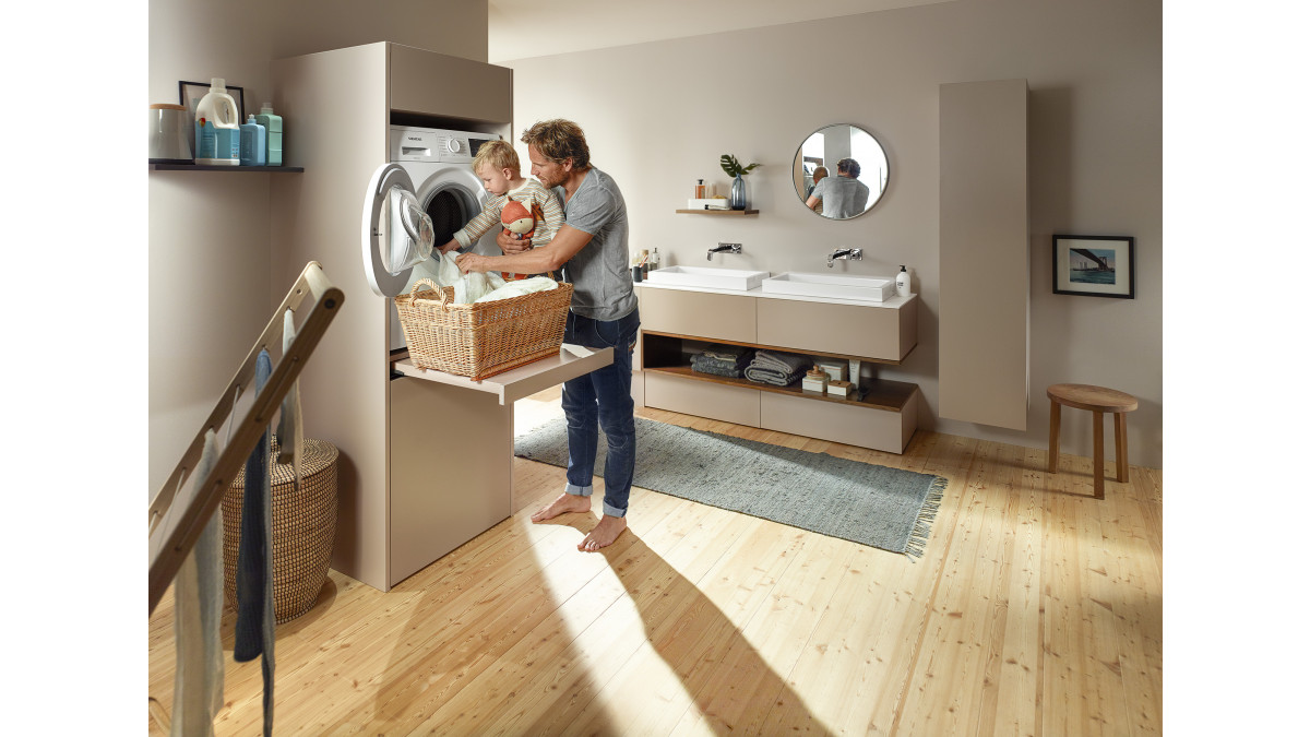 Blum MOVENTO Pull out shelf lock laundry