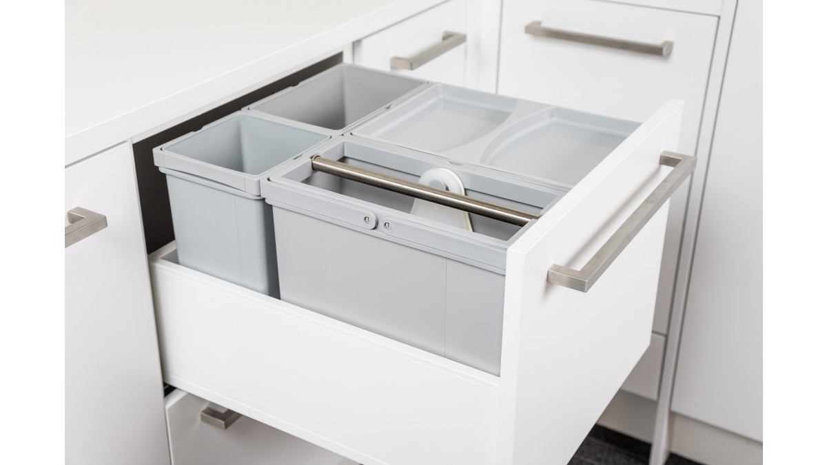 BLUM NZ bottom mount bins 17L 11L coffee 8L and 5L LEGRABOX Silkwhite