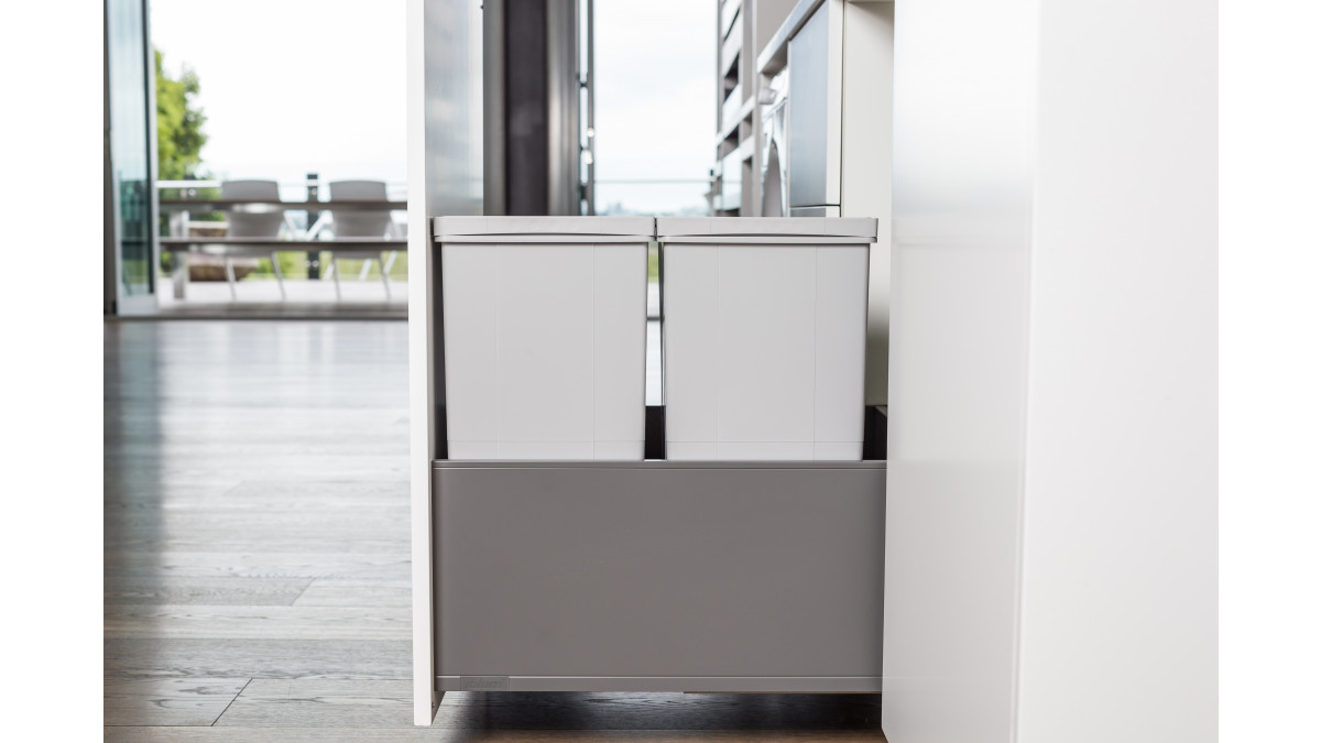 BLUM NZ bottom mount bins 29Ls LEGRABOX Oriongrey