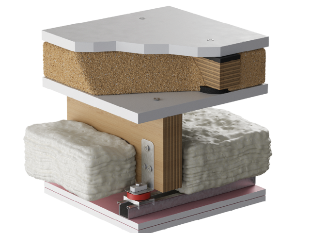SoundDown Duo Acoustic Intertenancy Floor System for Lightweight Structures