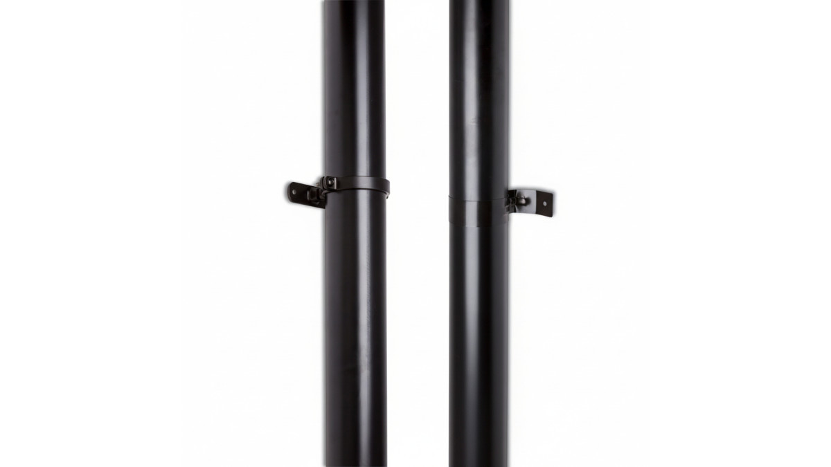 Downpipes insitu with MR and Strap