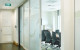CS Full Height Ceiling Mount Track Multi in Office Conference Room
