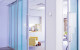 CS Full Height Ceiling Mount Track Multi in a Hospital Room