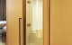CS Full Height Ceiling Mount Track Single in Hotel Room