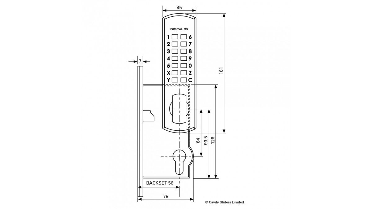 CL100 Digilock Dimensions