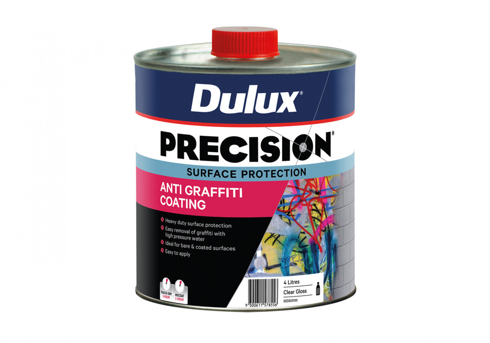 Dulux Precision Anti Graffiti Coating Gloss on New Masonry 