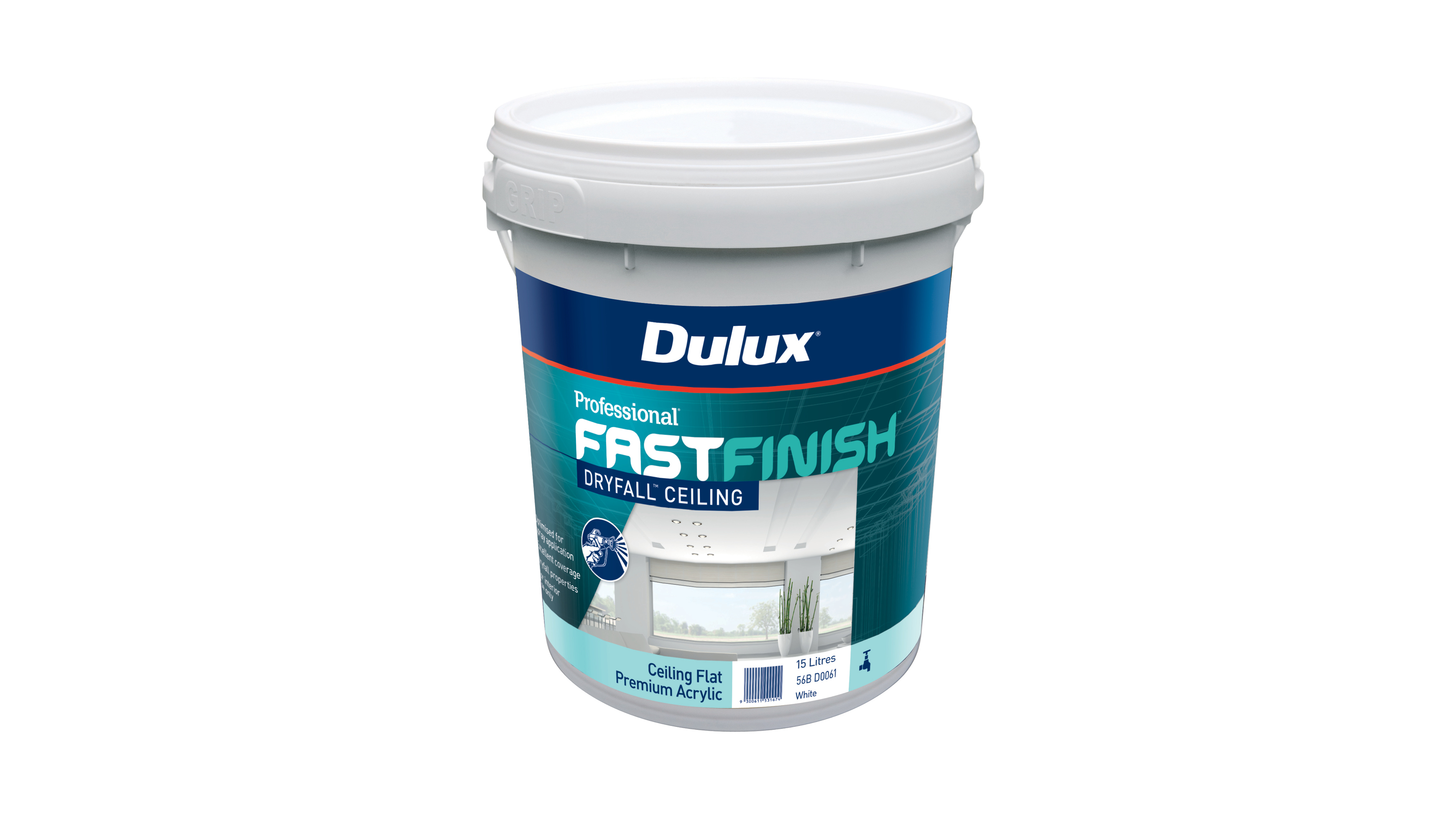 Dulux Professional Fast Finish Dry Fall Ceiling White Flat