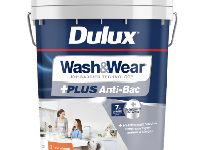 Dulux Wash&Wear +PLUS Anti-Bac Low Sheen