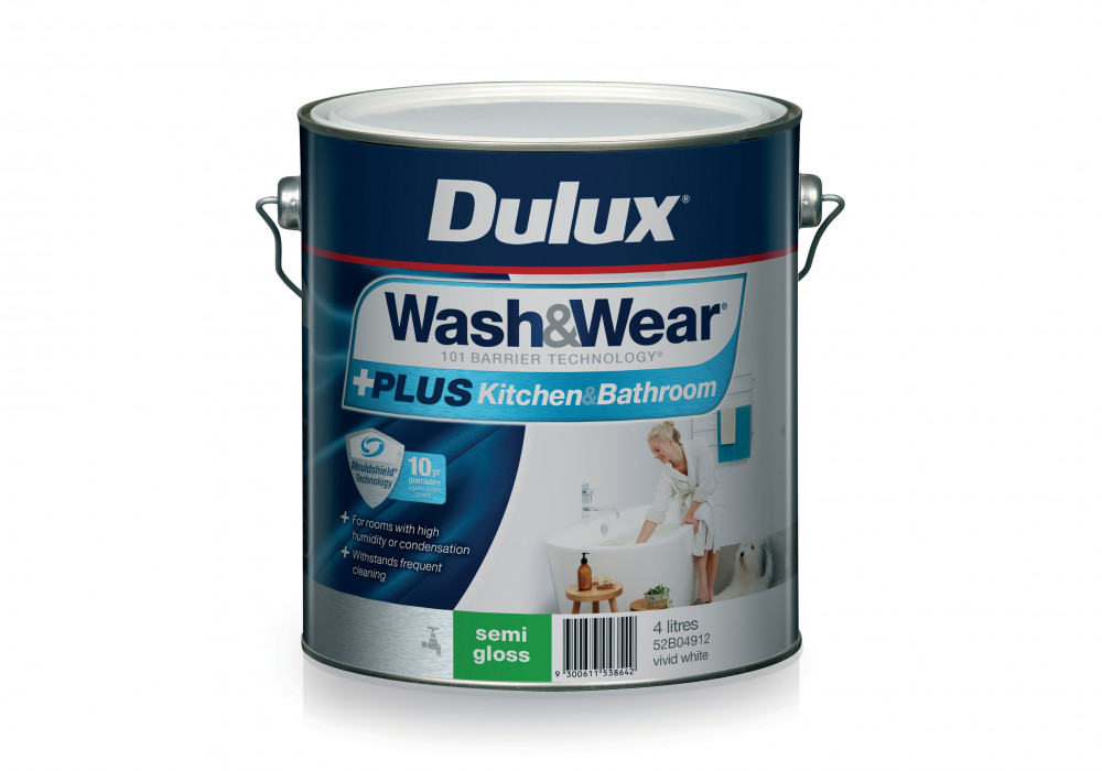 Dulux Wash&Wear +PLUS Kitchen&Bathroom Semi Gloss