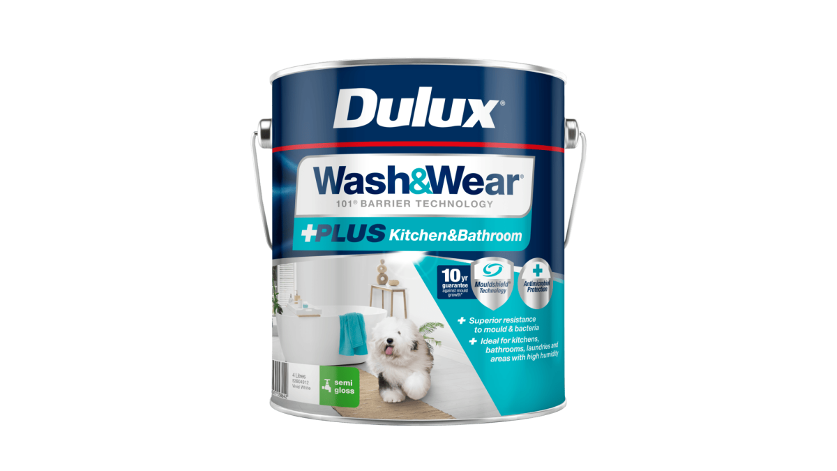 TDG220031 Dulux Wash&Wear Plus KitchenBathroom SemiGloss 4L (1)