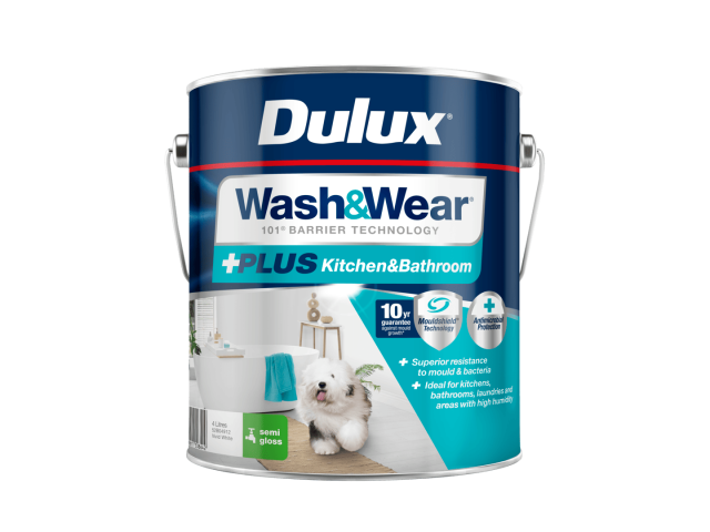 Dulux Wash&Wear +PLUS Kitchen&Bathroom Semi Gloss