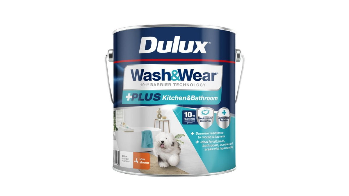 TDG220031 Dulux Wash&Wear Plus KitchenBathroom LowSheen 4L (1)