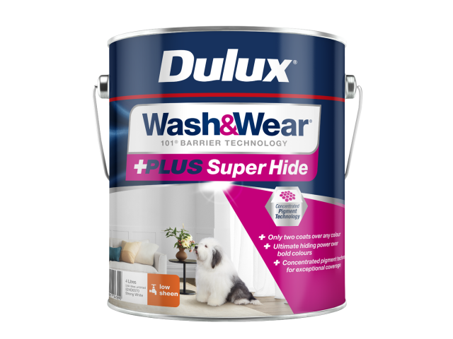 Dulux Wash&Wear +PLUS Super Hide Low Sheen