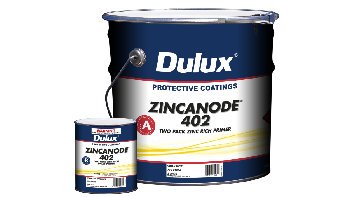 C73081386 8L01 Zincanode 402 Part A Green Grey 15L BAP1806 & C97663033 2L02 Zincanode 402 Standard Hardener Part B 2L BAP1727