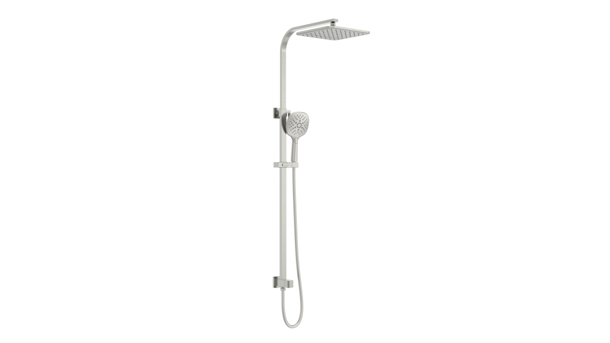 29439A Milano Dual Rain Shower column with Runner Push Button Hand Showe 4650 in BN