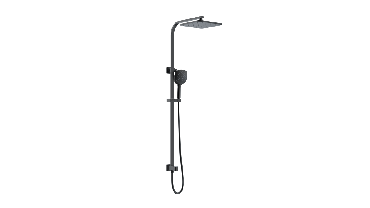 29439A Milano Dual Rain Shower column with Runner Push Button Hand Shower 4650 in BL