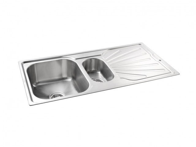 Clip Kitchen Sink 1 1/4 Bowls