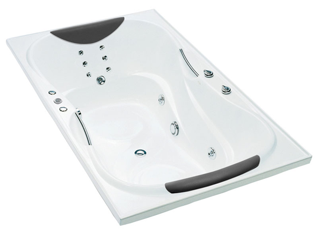 Evora Hydrotherapy Massage Rectangular Spa Bath (Two Person)