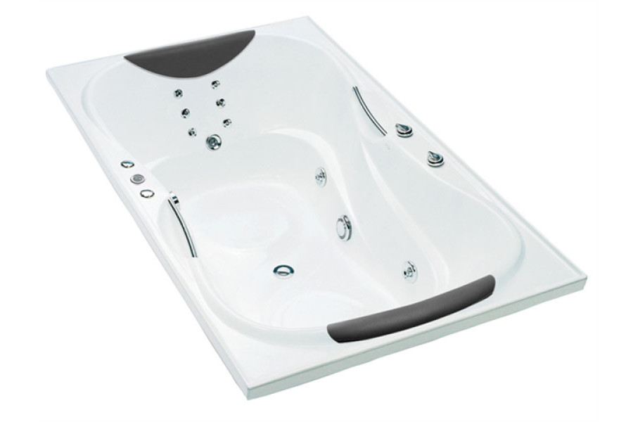 Evora Hydrotherapy Massage Rectangular Spa Bath (Two Person)