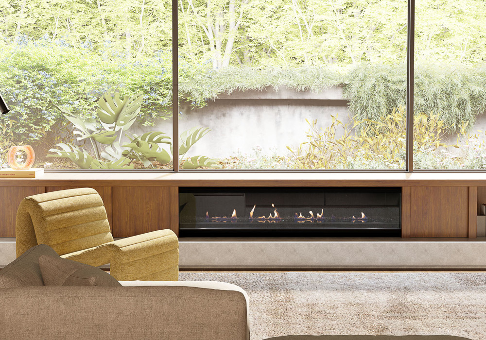 Escea LR1750 Inbuilt Holographic Electric Fireplace