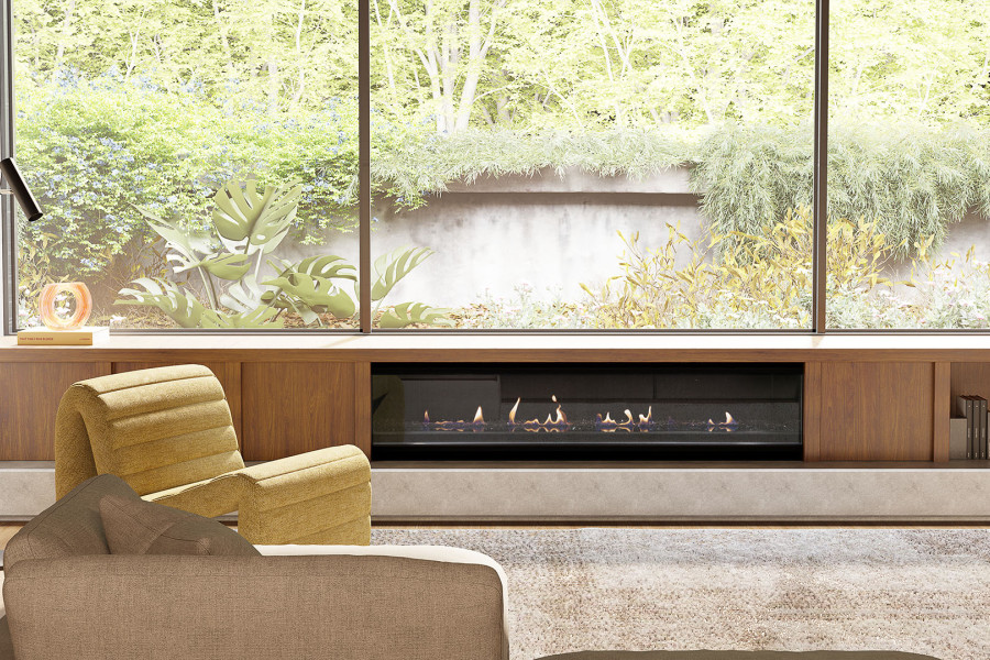 Escea LR1750 Inbuilt Holographic Electric Fireplace
