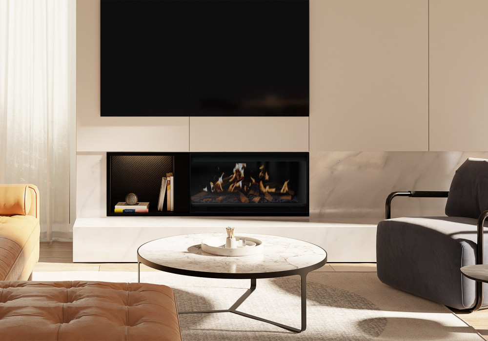 Escea LE800 Inbuilt Holographic Electric Fireplace