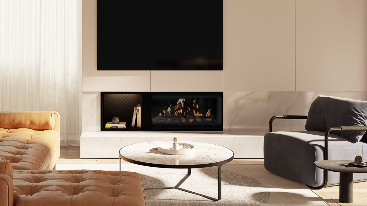 Escea LE800 Inbuilt Holographic Electric Fireplace by Escea Fireplace ...