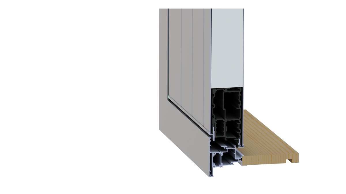 Render3 Door frame and Axis Rail Section 2