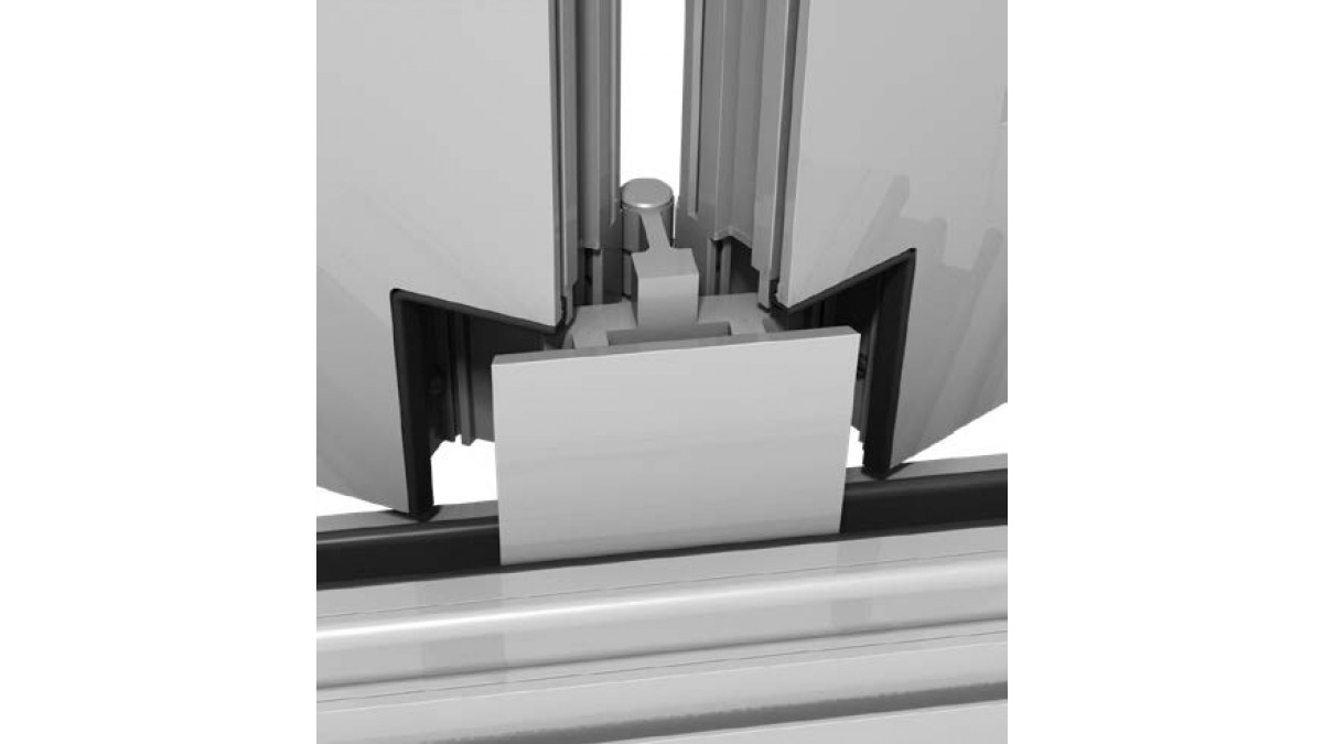 Bi fold hinge roller with free swinging panel