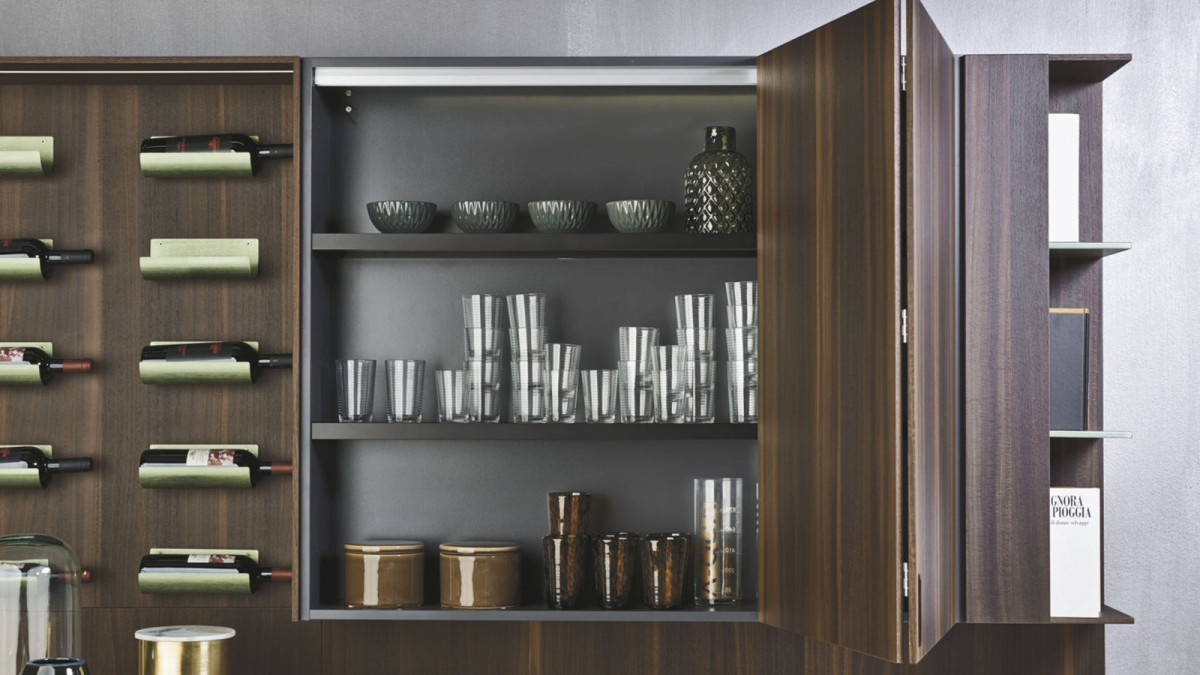 Cinetto Bifold Hardware for Above Bench Kitchen Storage