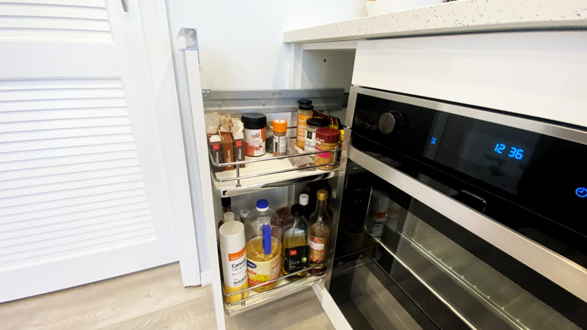 Giamo Side Mounted Under Bench Unit   Ace Kitchens Laminates EBOSS