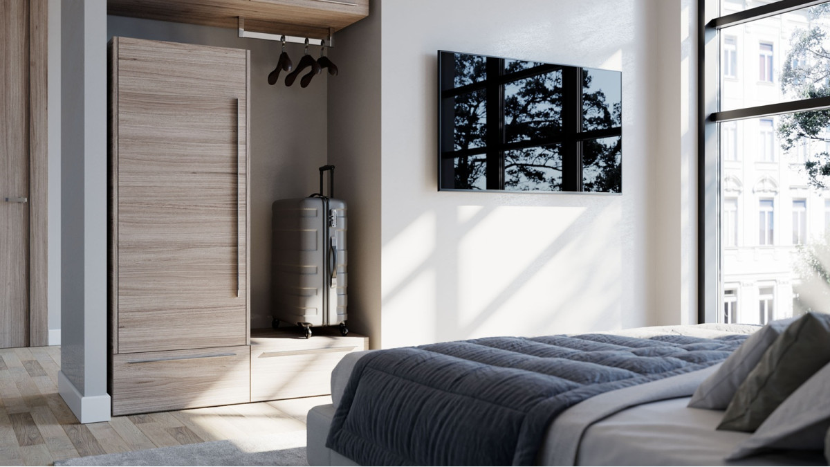 Salice Gravity Pocket Door   Hotel Mini Bar   Closed   EBOSS