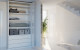 Salice Gravity Pocket Door   Linen Cupboard   Partially Open   EBOSS