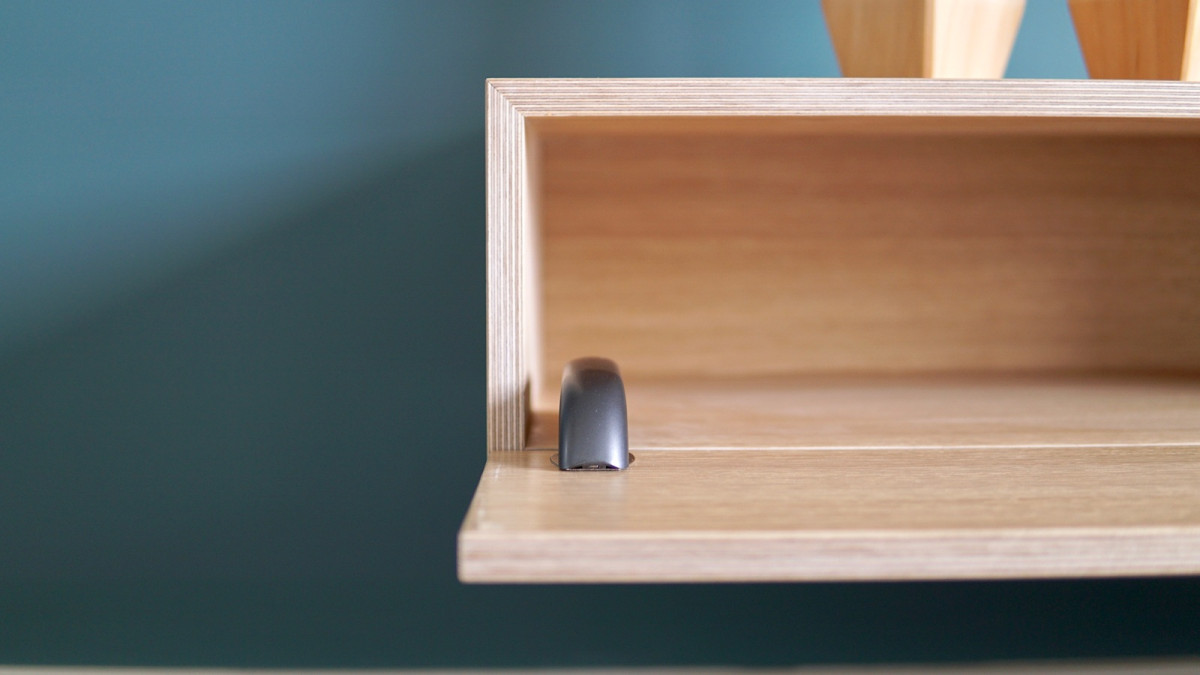 Salice Pacta Satin Metal Black in Custom Wall Cabinet Project by The Offcut