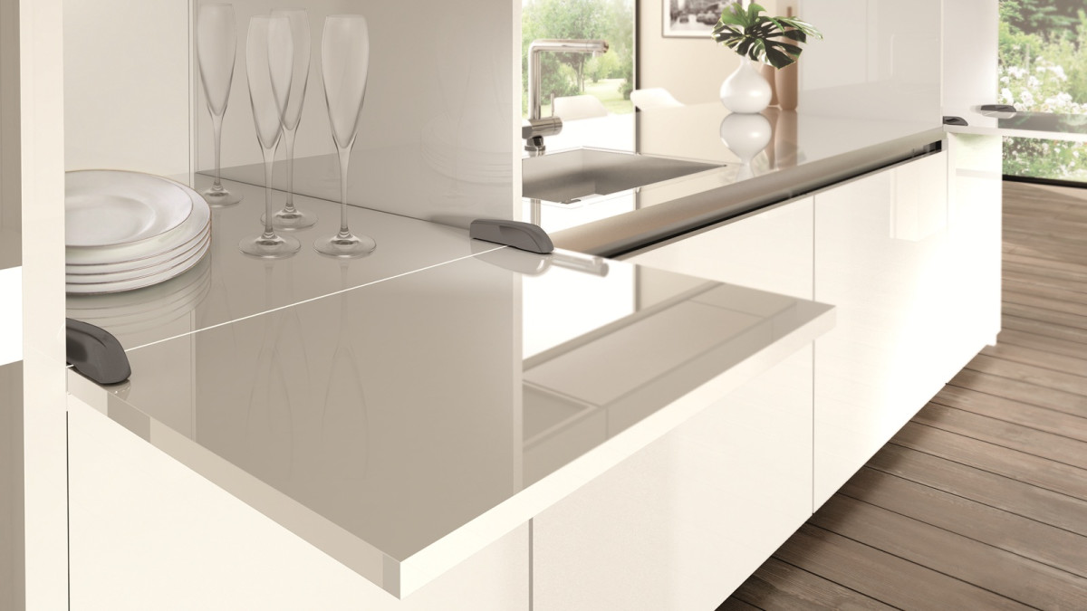 Salice Pacta Satin Metal Black in Kitchen Cabinet